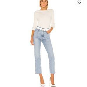 AGOLDE pinch waist high rise kick in riptide